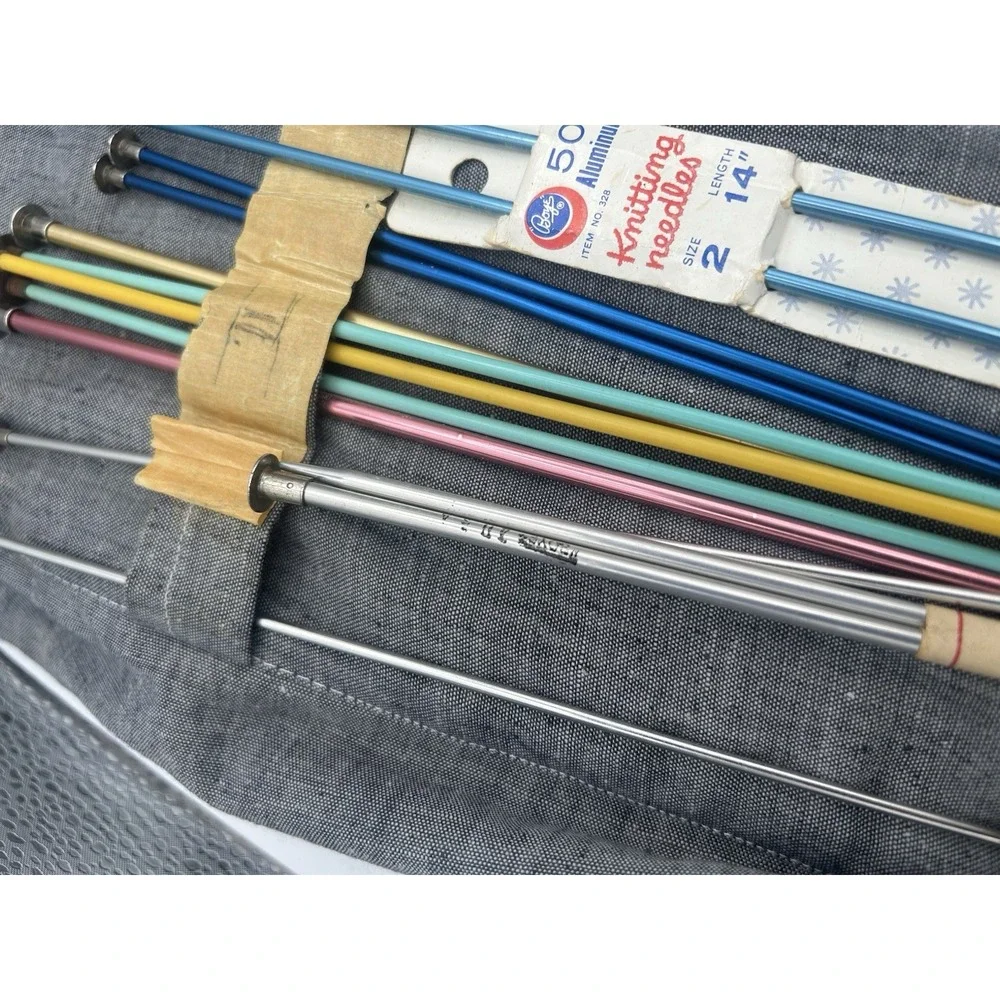 Vintage Knitting Needles‎ Lot Susan Bates Boye Hero Case And More Lot of 43